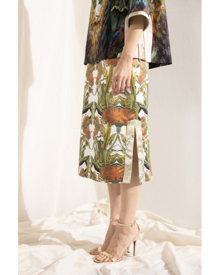 EMIKA SKIRT TERRACOTA BOTANICAL