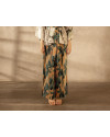 Kinza Trousers Blue Botanical