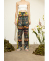 JIAN TROUSERS GOLD FLORAL