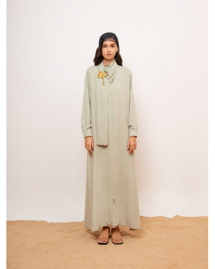 KATHIRA DRESS GREEN SAGE