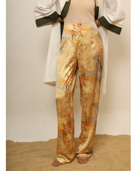 [PRE ORDER] HAMEEDA TROUSERS GOLD ABSTRACT