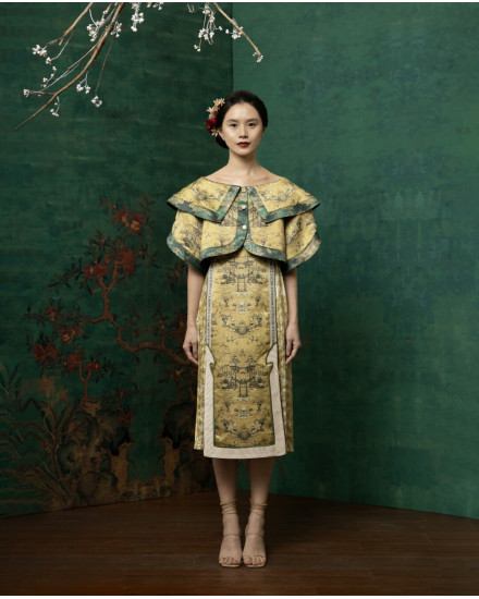 MEI LIN TOP GOLD CHINOISERIE