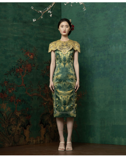 YUXI DRESS JADE TOILE