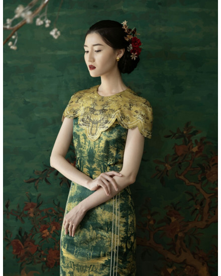 [PRE ORDER] YUXI DRESS JADE TOILE