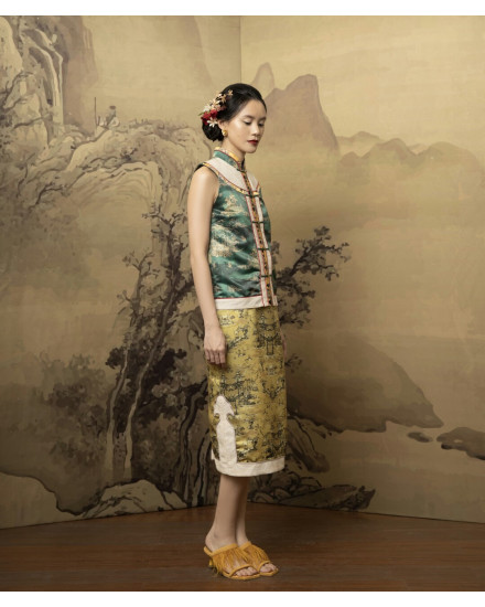 [PRE ORDER] MAYUMI TOP JADE CHINOISERIE