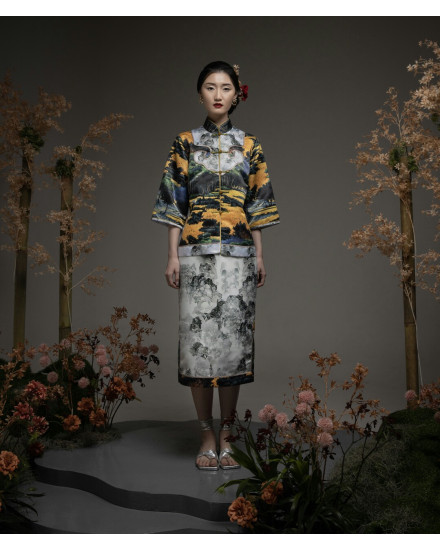 LI WEI TOP YELLOW SCENERY