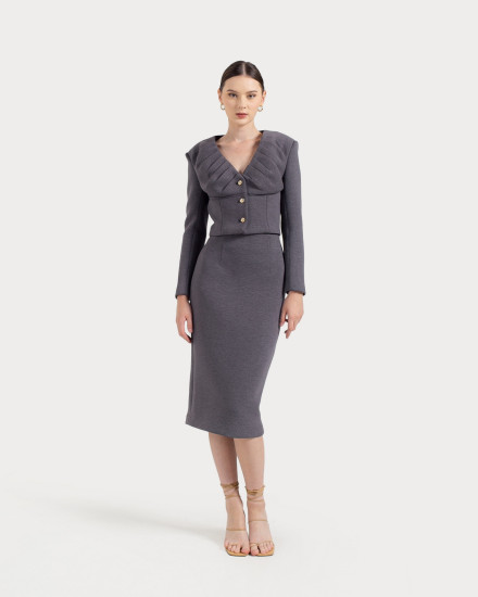 CHARICE TOP LAVENDER GREY