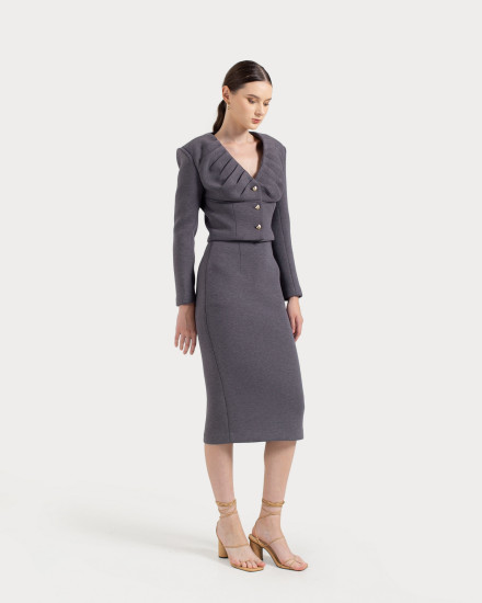 CHARICE TOP LAVENDER GREY