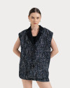 ISHANA VEST BLUE GLITTER