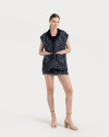 ISHANA VEST BLUE GLITTER