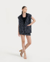 ISHANA VEST BLUE GLITTER