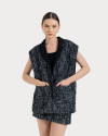 ISHANA VEST BLUE GLITTER