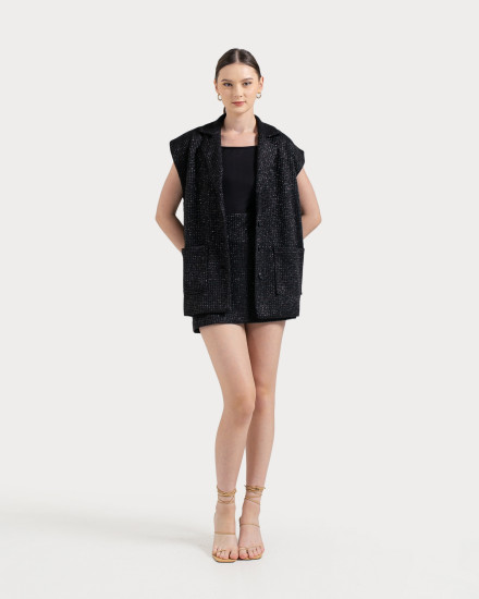 ISHANA VEST BLACK GOLD
