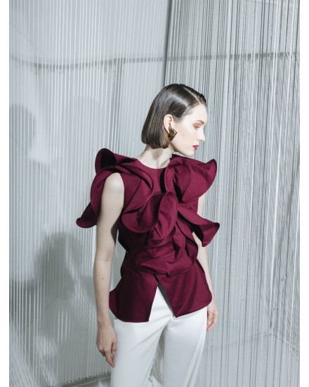 [PRE ORDER] QUITA TOP MAROON