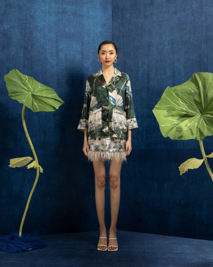 [PRE ORDER] MISAKI TOP GREEN FLORAL