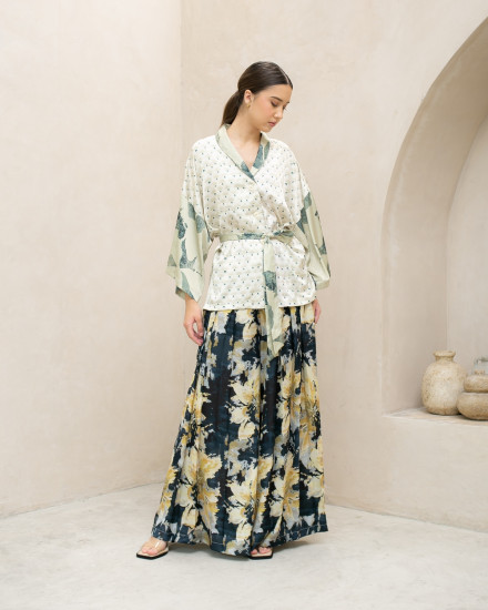 ELEANOR TROUSERS GOLD FLORAL