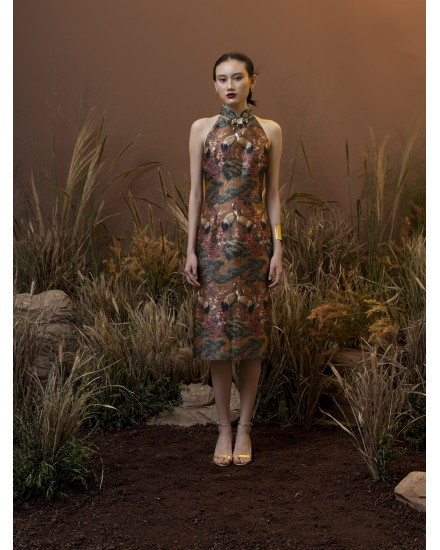 FU RONG DRESS BRONZE CHINOISERIE