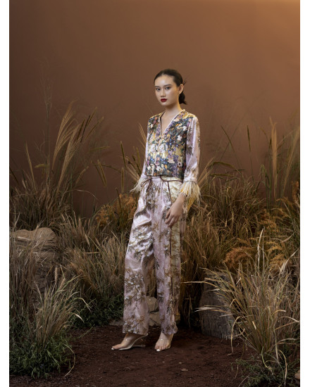 JIAN IV TROUSERS PINK TWIG