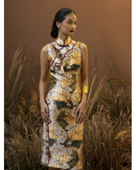 LIZHI DRESS YELLOW FLORAL