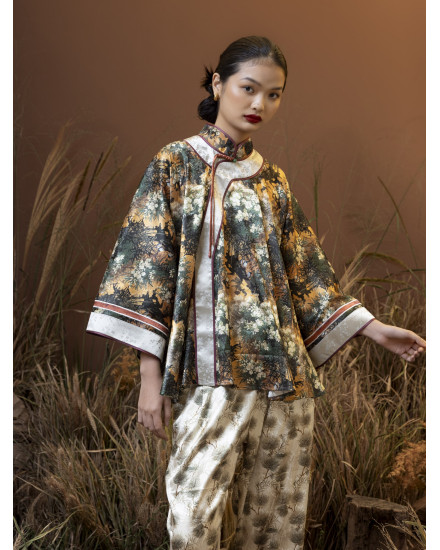 [PRE ORDER] ZHU TOP GREEN FLORAL