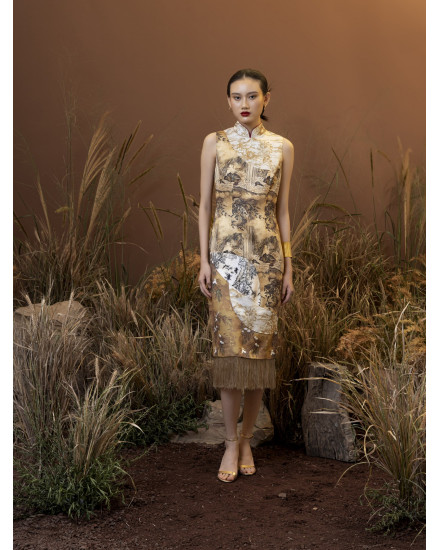 HAGIA DRESS GOLDEN CHINOISERIE