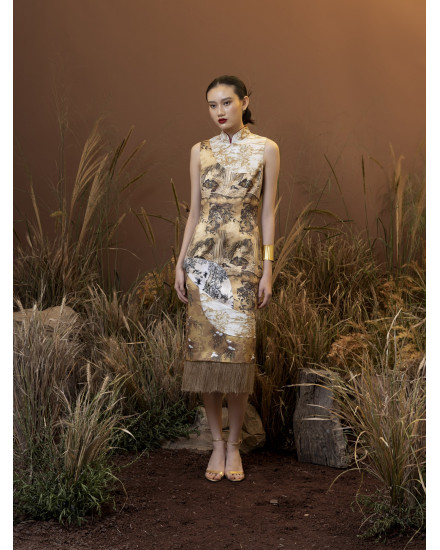 [PRE ORDER] HAGIA DRESS GOLDEN CHINOISERIE