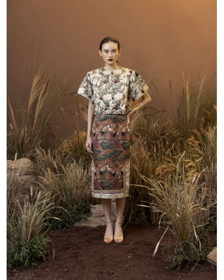 [PRE ORDER] ZHEN TOP OLIVE FLORAL