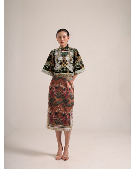 [PRE ORDER] RUI AN TOP GREEN FLORAL